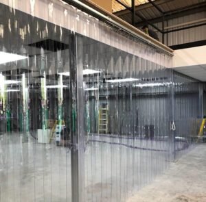 PVC Strip Curtains Installed at Factory